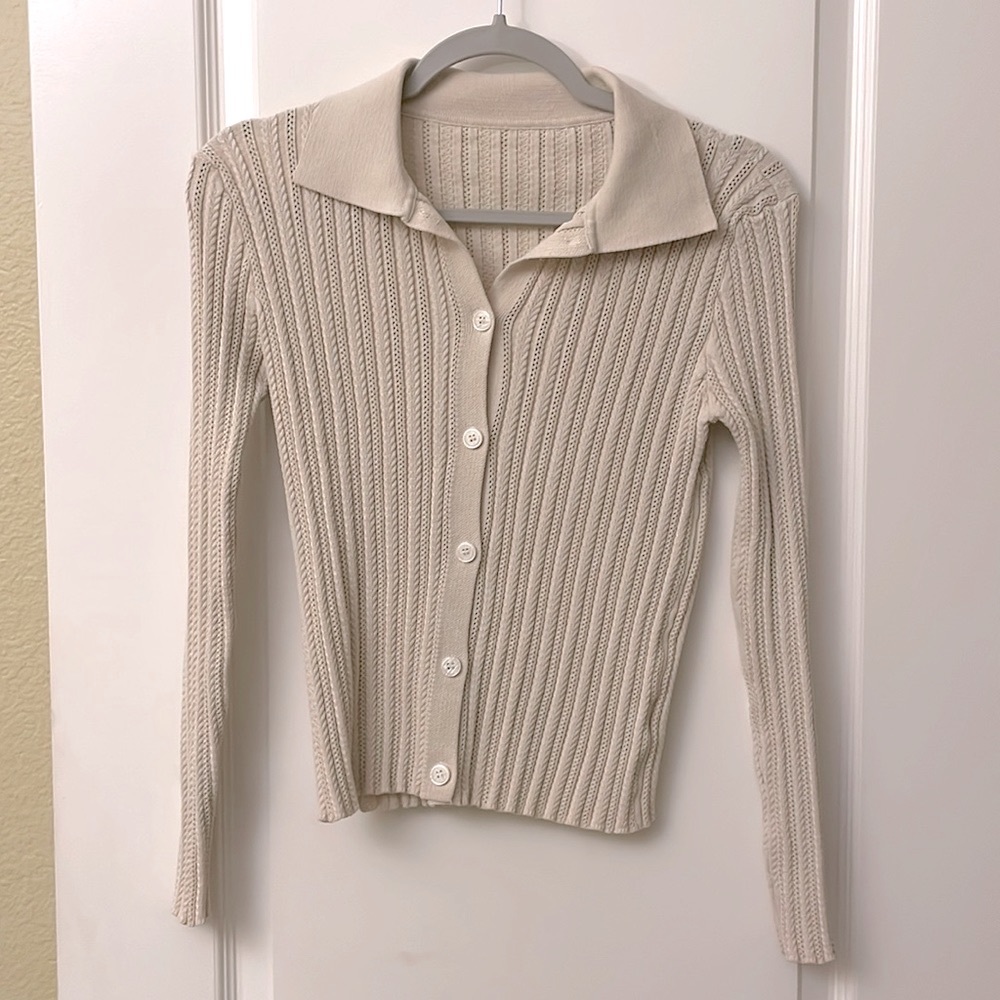 Knit Button Front Cardigan